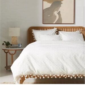 Anthropologie Woven Ellison Duvet Cover Queen